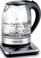 Чайник BRAYER BR1003 стекло,черный, подсветка
