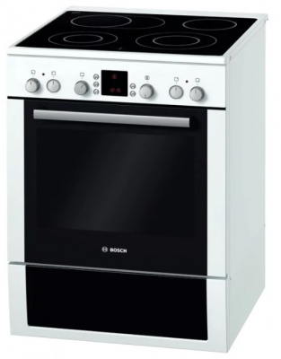 Плита электрическая, стеклокерамика BOSCH HCE 744323 R белая