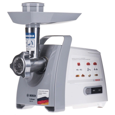 Мясорубка BOSCH MFW 45020 белая с серым
